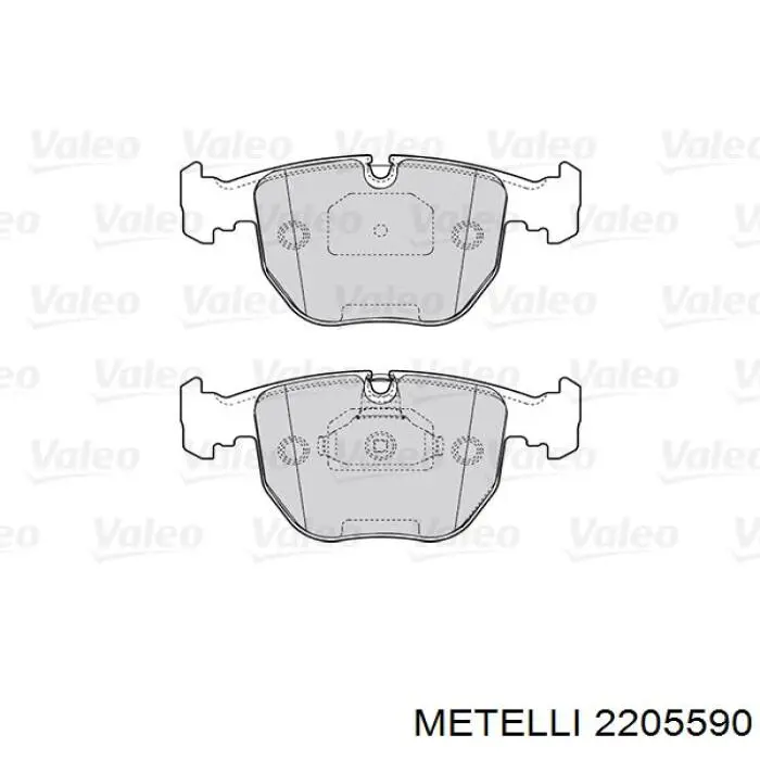 Передні тормозні колодки 2205590 Metelli