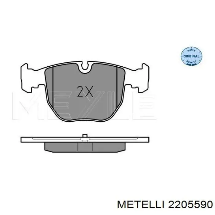 Колодки гальмівні передні, дискові 2205590 Metelli