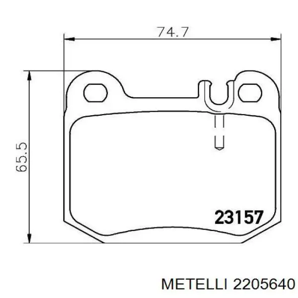 Купити 2205640 Metelli Задні колодки