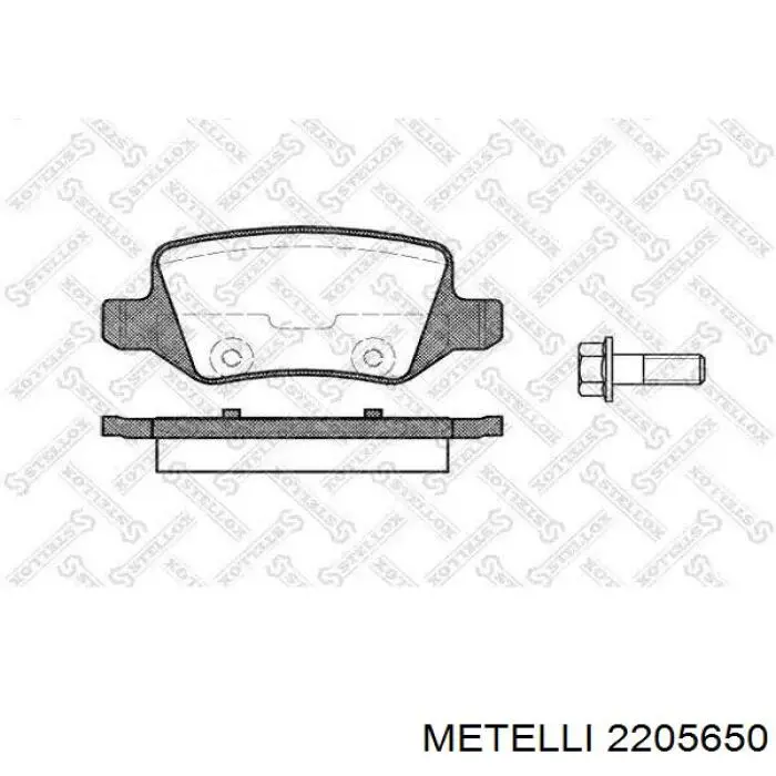 Купити 2205650 Metelli Задні колодки