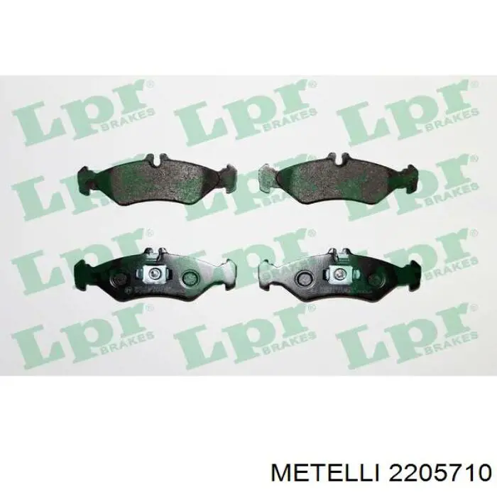 2205710 Metelli Колодки гальмівні задні, дискові