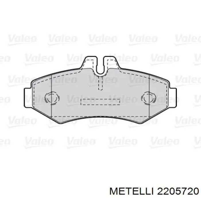 Задні гальмівні колодки 2205720 Metelli