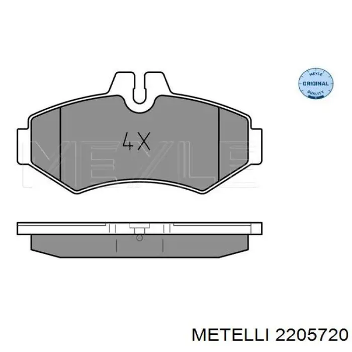 Задні гальмівні колодки Metelli 2205720 ціна, від 18.65 USD