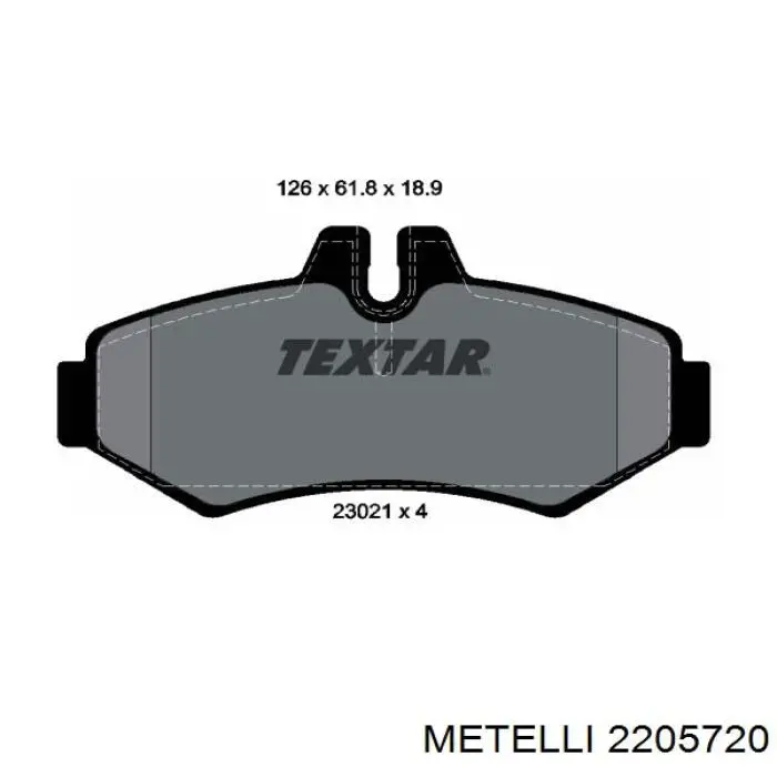 Купити 2205720 Metelli Задні колодки