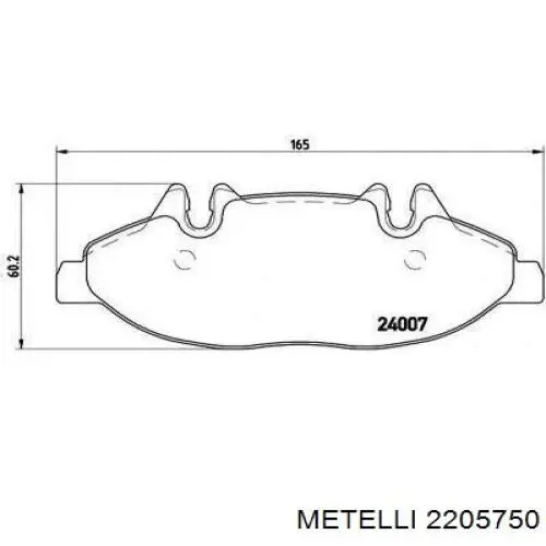 Тормозні колодки Metelli 2205750