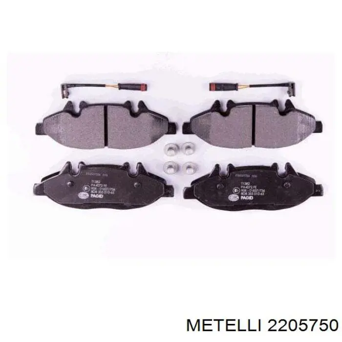 Купити 2205750 Metelli Колодки гальмівні передні, дискові