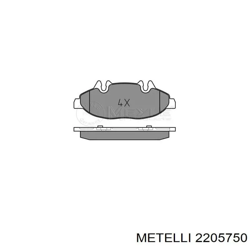 Передні тормозні колодки 2205750 Metelli