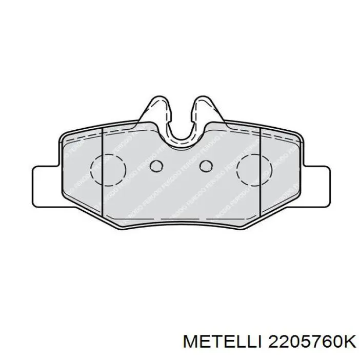 Задні дискові колодки Metelli 2205760K