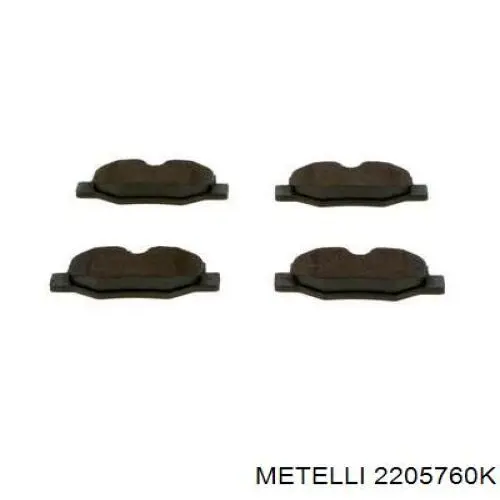 Купити 2205760K Metelli Задні колодки