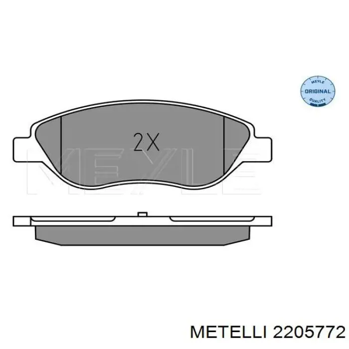 2205772 Metelli Передні гальмівні колодки