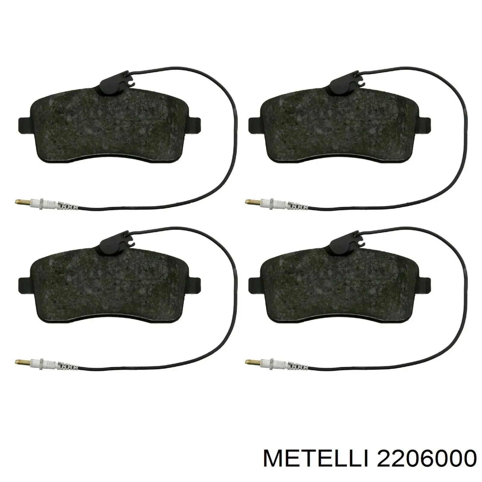 Купити 2206000 Metelli Колодки гальмівні передні, дискові