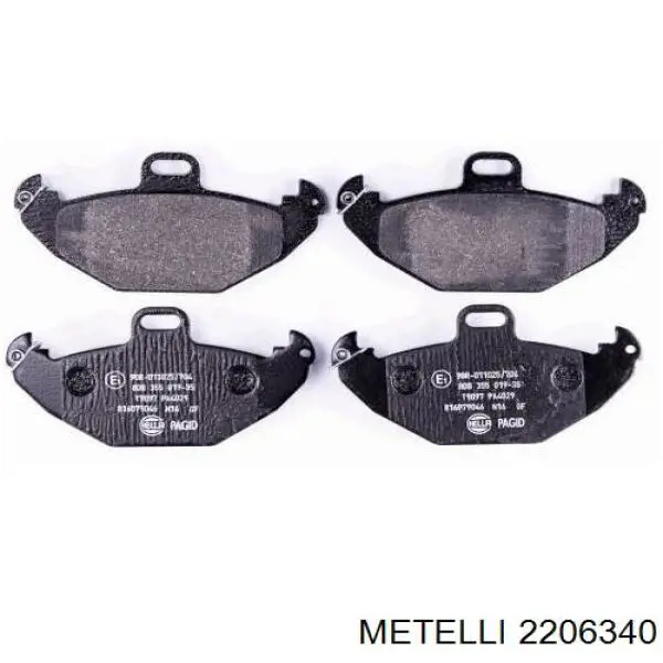 Купити 2206340 Metelli Задні колодки