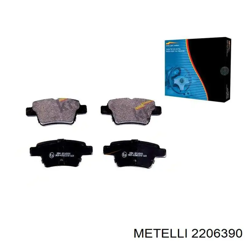 Задні дискові колодки Metelli 2206390