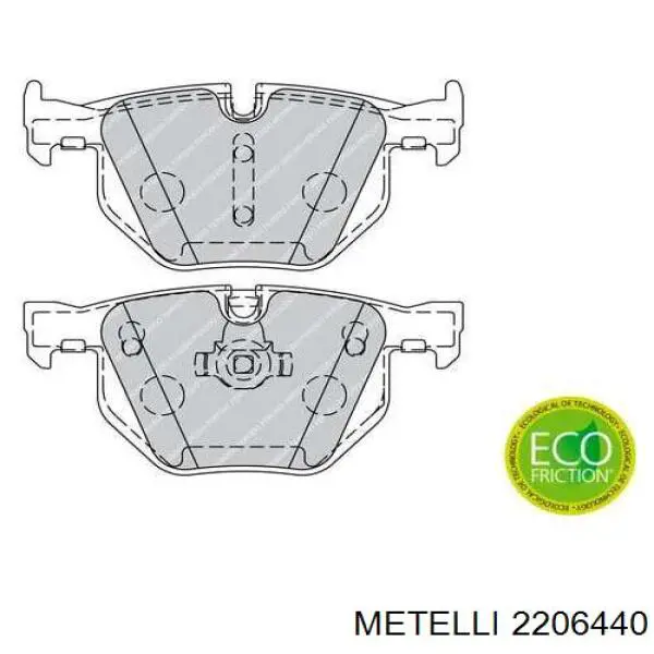 Задні гальмівні колодки Metelli 2206440 ціна, від 20.85 USD