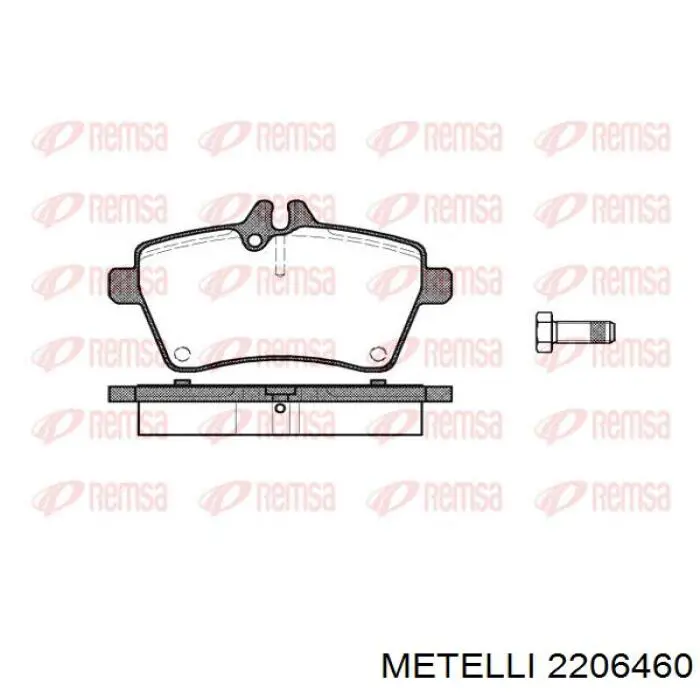 Гальмівні колодки Metelli 2206460 ціна, від 24.08 USD