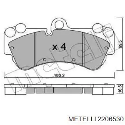 Гальмівні колодки Metelli 2206530 ціна, від 47.55 USD