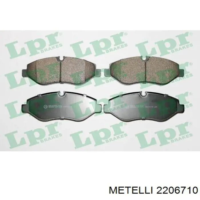 Передні тормозні колодки 2206710 Metelli