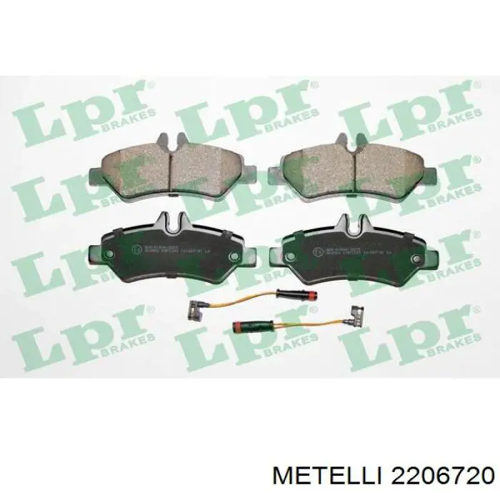Задні гальмівні колодки 2206720 Metelli