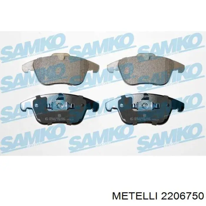Купити 2206750 Metelli Колодки гальмівні передні, дискові