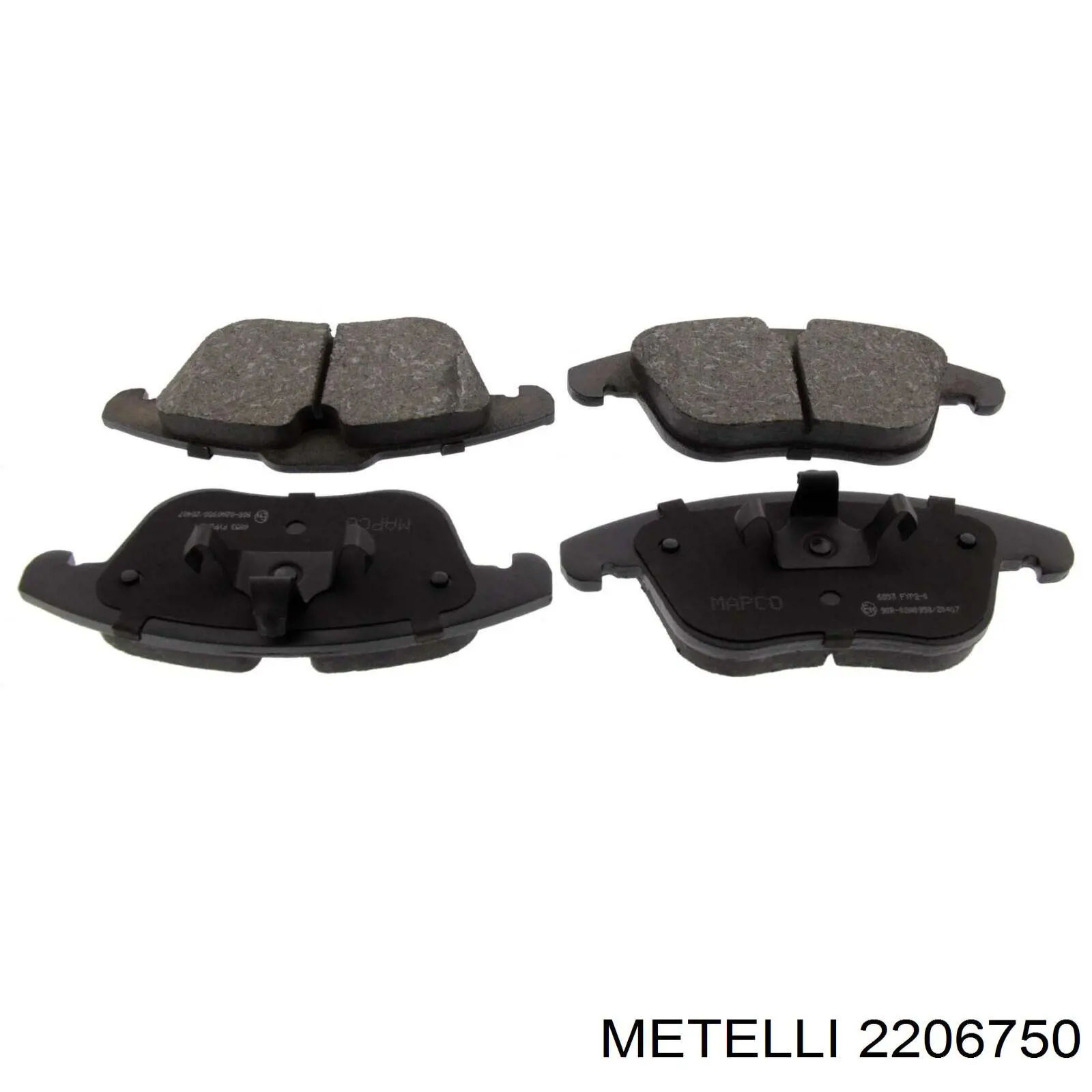 Передні тормозні колодки 2206750 Metelli