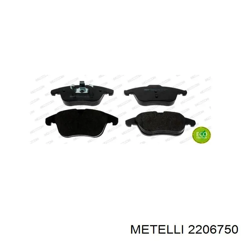 2206750 Metelli Передні гальмівні колодки