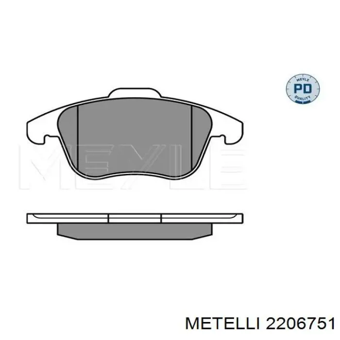 Купити 2206751 Metelli Колодки гальмівні передні, дискові