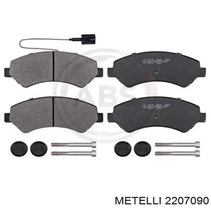 Колодки гальмівні передні, дискові 2207090 Metelli