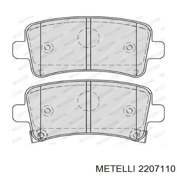 Задні гальмівні колодки 2207110 Metelli