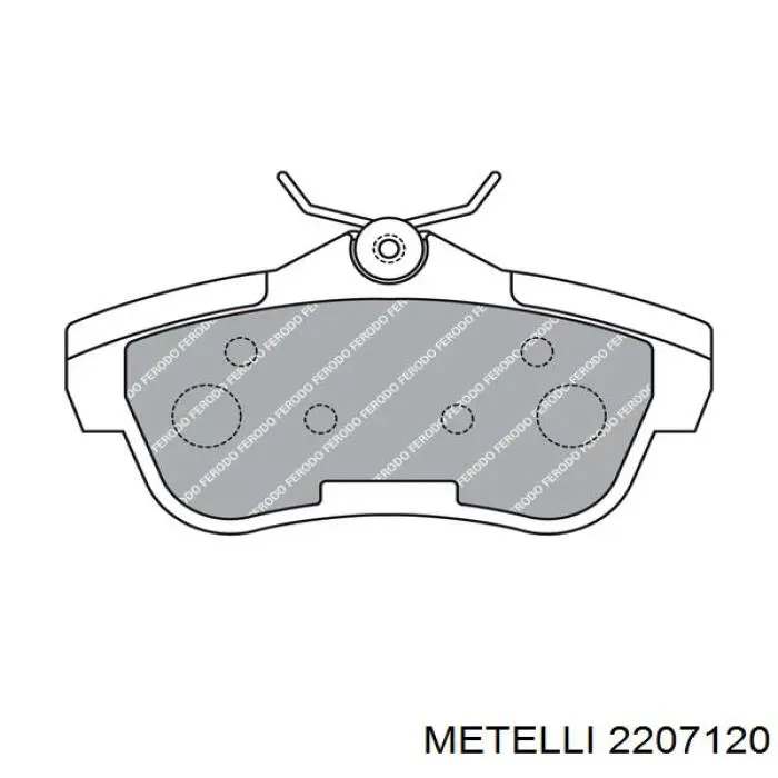 Задні дискові колодки Metelli 2207120