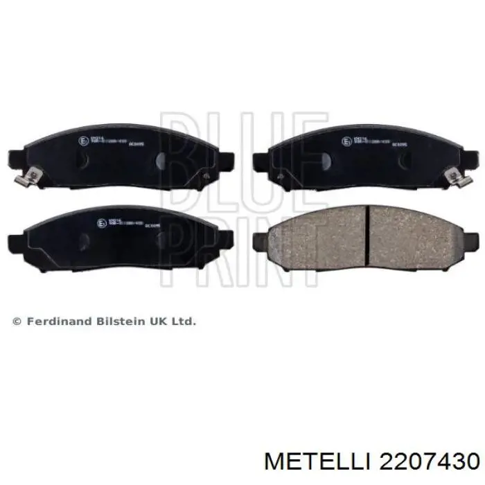 Передні тормозні колодки 2207430 Metelli