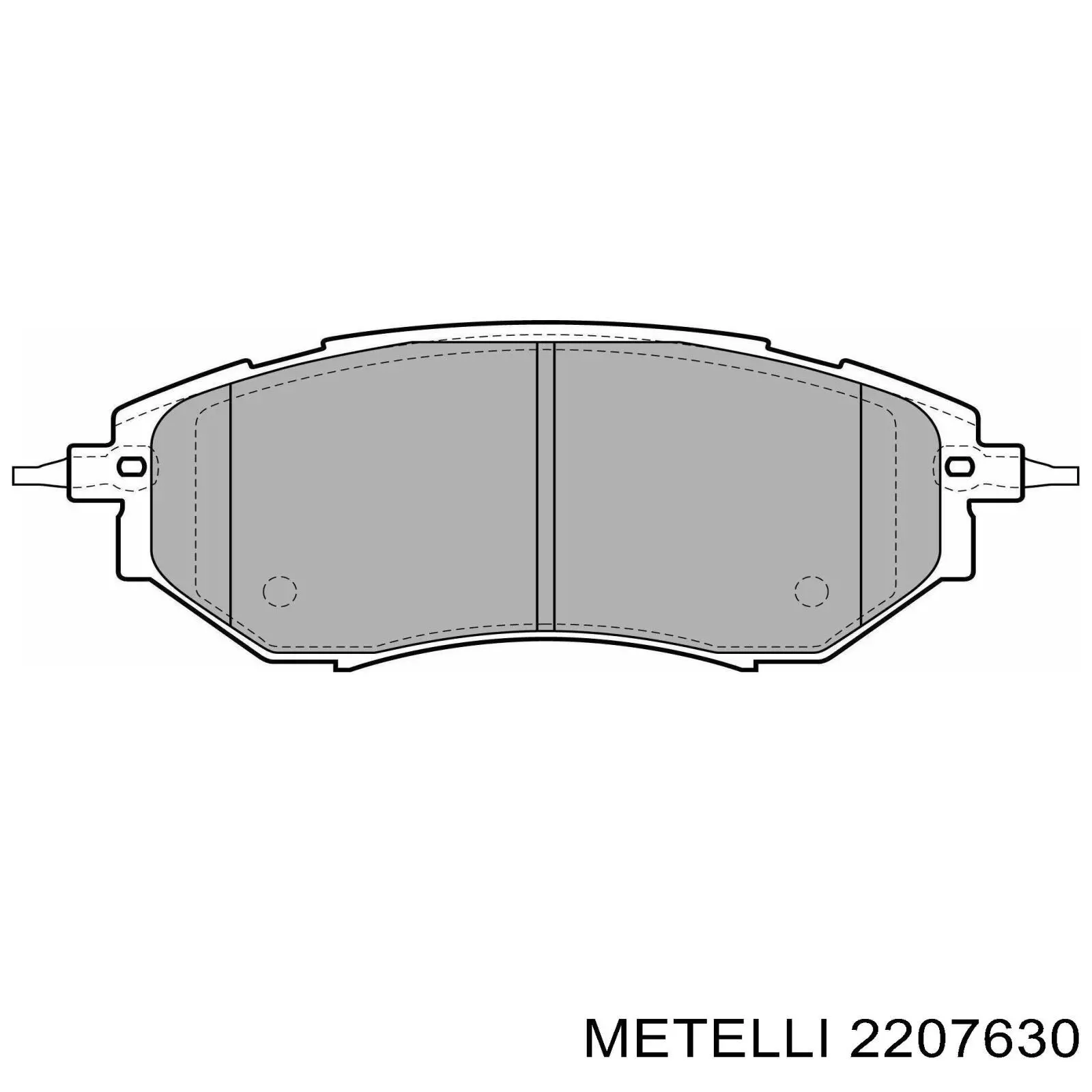 Колодки гальмівні передні, дискові 2207630 Metelli