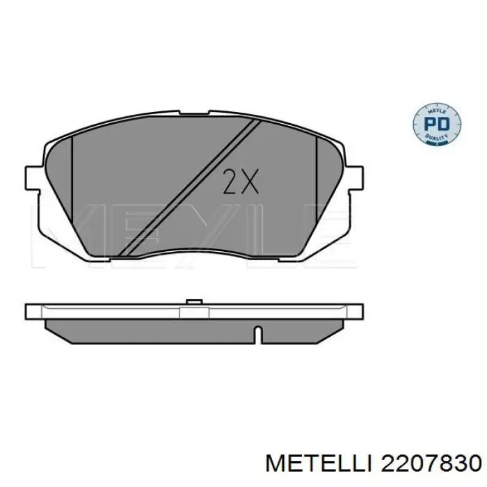 2207830 Metelli Передні гальмівні колодки
