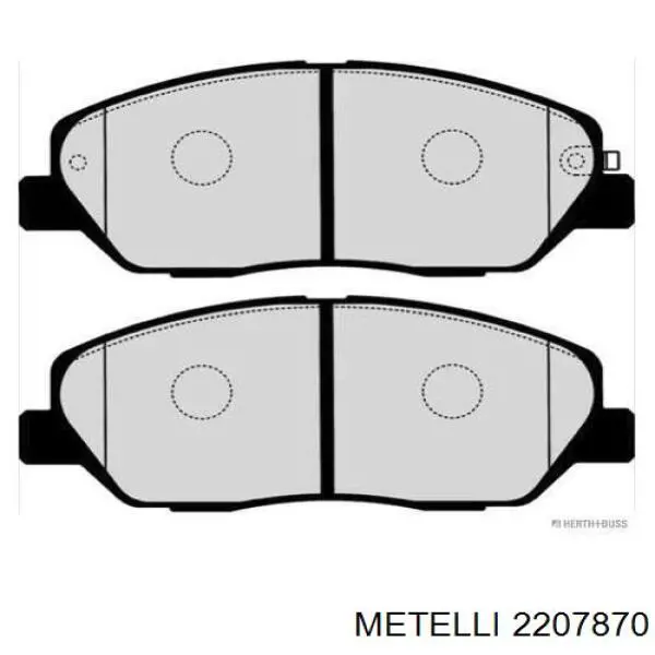 Передні тормозні колодки 2207870 Metelli