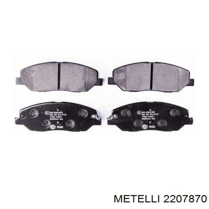 Гальмівні колодки Metelli 2207870 ціна, від 26.76 USD