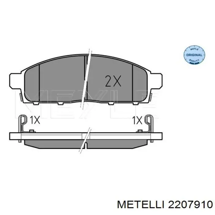 Купити 2207910 Metelli Колодки гальмівні передні, дискові