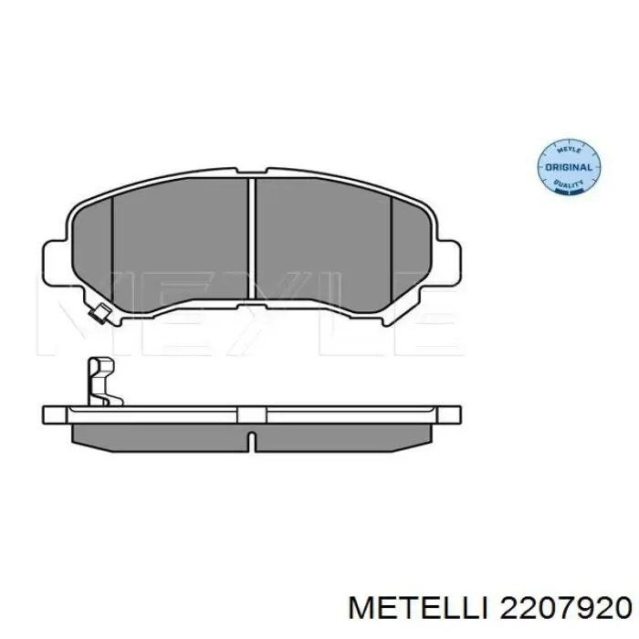 2207920 Metelli Передні гальмівні колодки