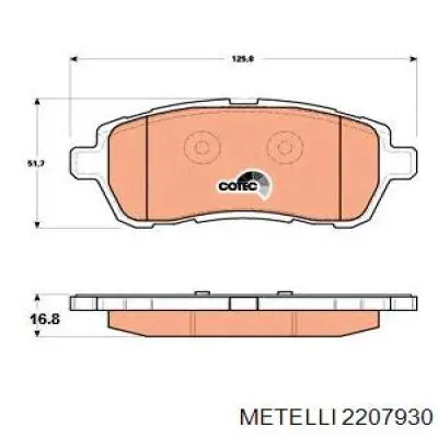 Тормозні колодки Metelli 2207930