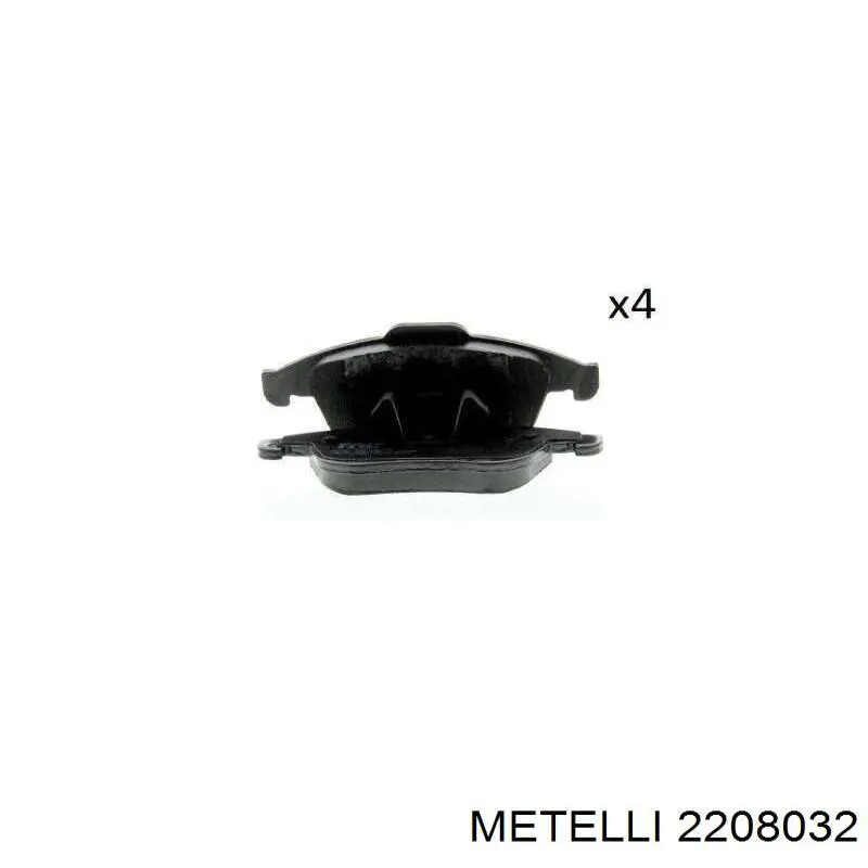Передні тормозні колодки 2208032 Metelli