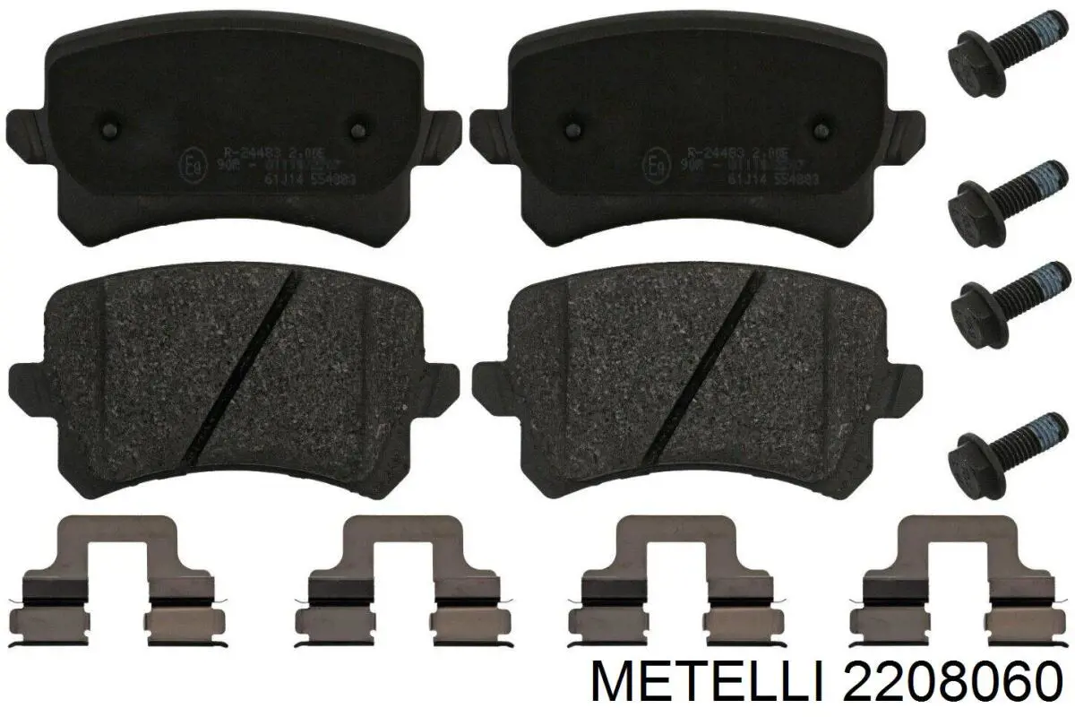 Задні гальмівні колодки Metelli 2208060 ціна, від 20.40 USD