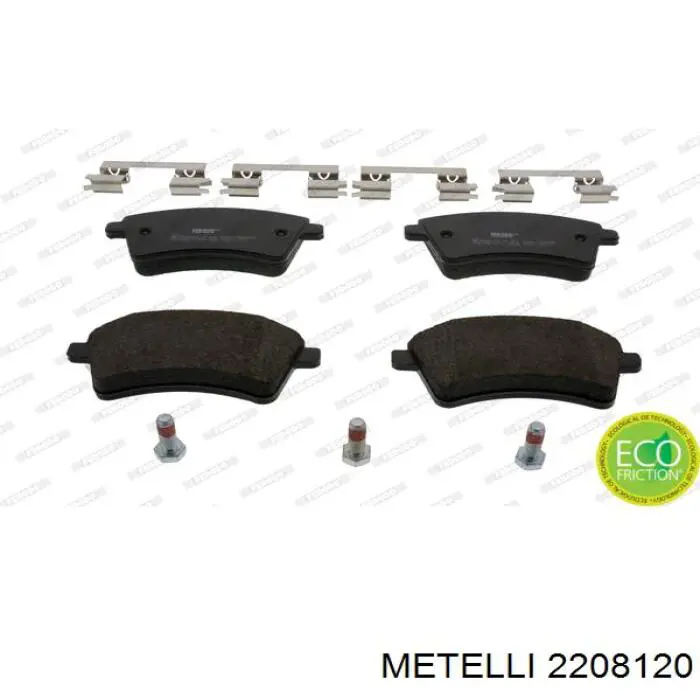 Передні тормозні колодки 2208120 Metelli