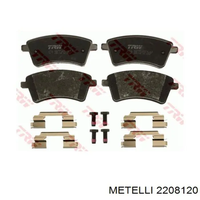 2208120 Metelli Передні гальмівні колодки