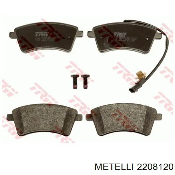 Гальмівні колодки Metelli 2208120 ціна, від 24.41 USD