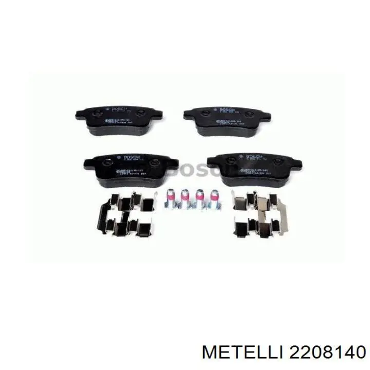 Задні гальмівні колодки 2208140 Metelli