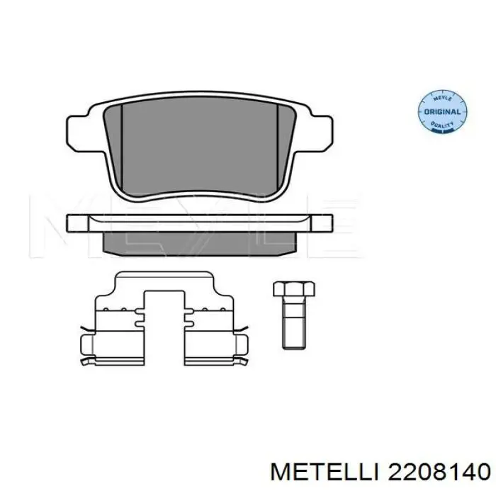 Задні дискові колодки Metelli 2208140