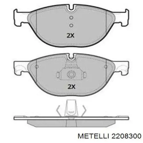Тормозні колодки Metelli 2208300