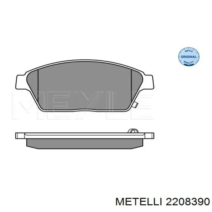 Колодки гальмівні передні, дискові 2208390 Metelli