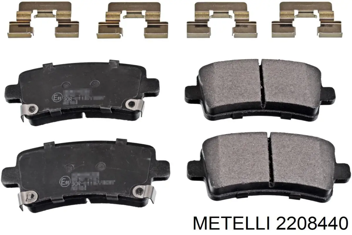 Задні гальмівні колодки Metelli 2208440 ціна, від 22.57 USD