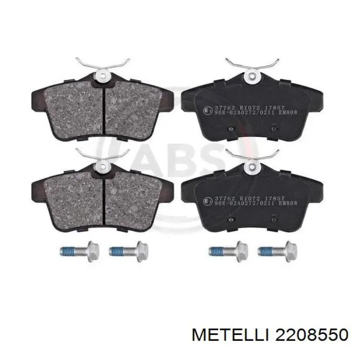 Задні гальмівні колодки 2208550 Metelli