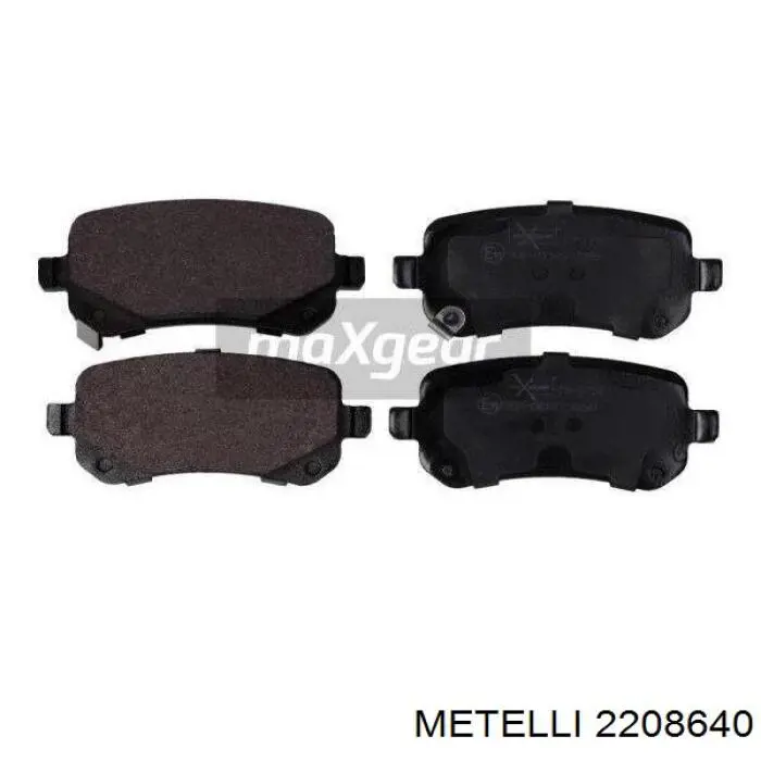 2208640 Metelli Колодки гальмівні задні, дискові