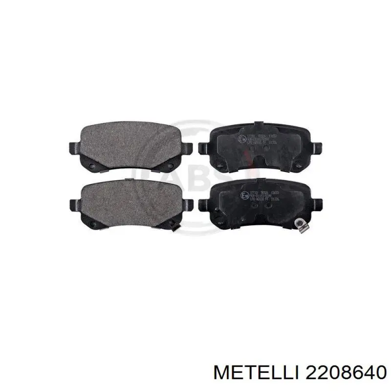 Задні гальмівні колодки 2208640 Metelli